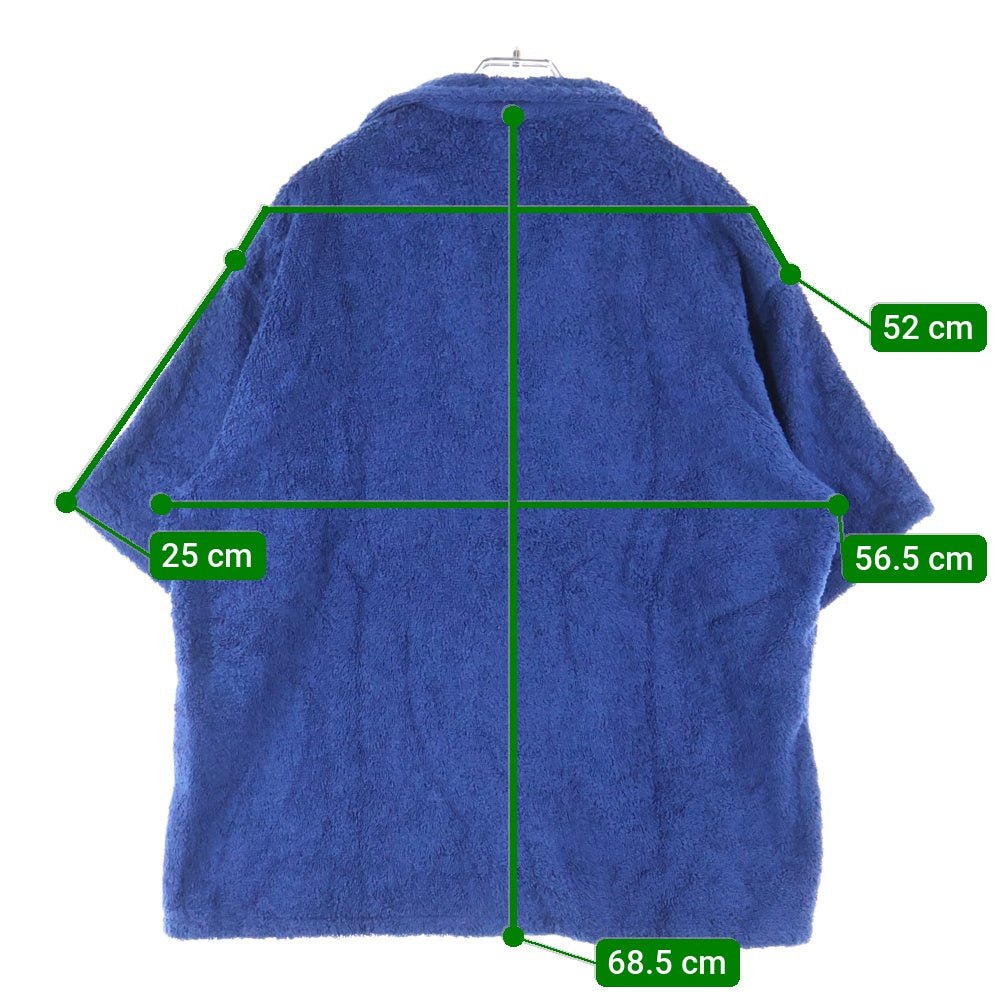 HUMAN MADE(ヒューマンメイド) PILE ALOHA SHIRT ハートロゴ刺繍 パイルアロハシャツ ネイビー