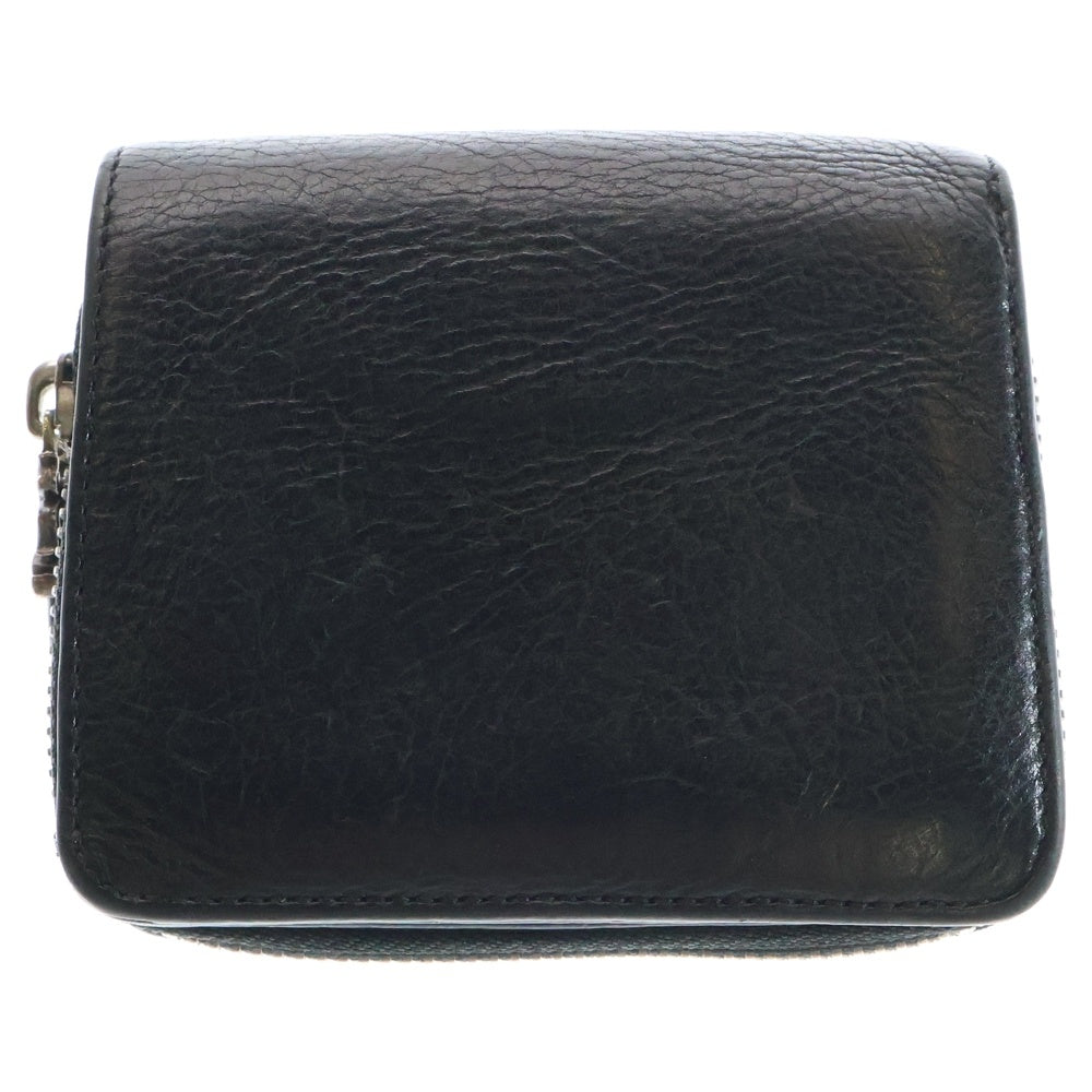 CHROME HEARTS(クロムハーツ) SQ ZIP BILL スクエアジップビル レザーウォレット 財布 ブラック BCA376