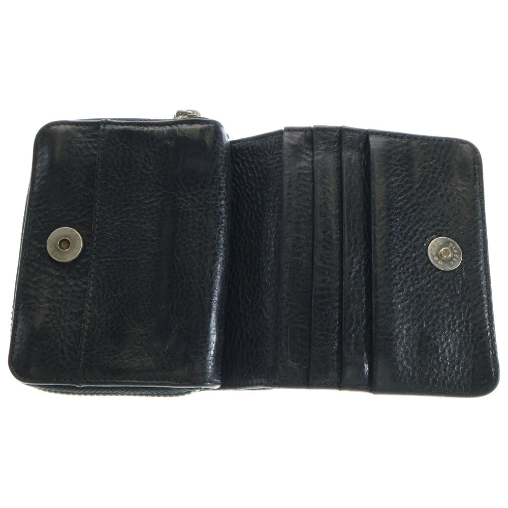 CHROME HEARTS(クロムハーツ) SQ ZIP BILL スクエアジップビル レザーウォレット 財布 ブラック BCA376