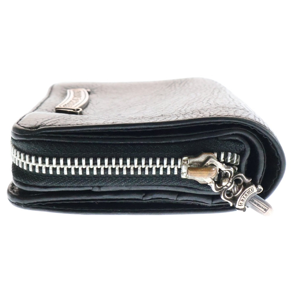 CHROME HEARTS(クロムハーツ) SQ ZIP BILL スクエアジップビル レザーウォレット 財布 ブラック BCA376