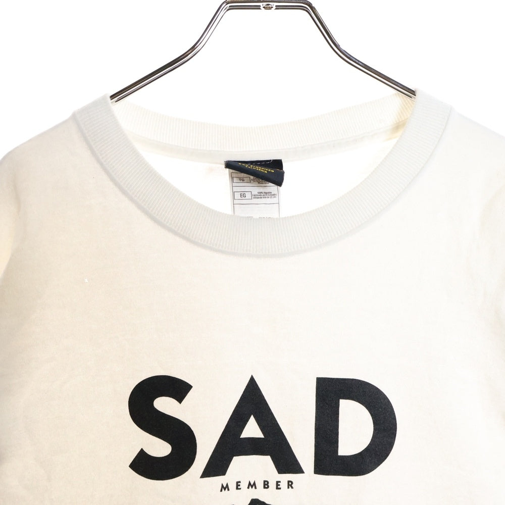 THRASHER(スラッシャー) SAD プリント クルーネック半袖カットソー ホワイト