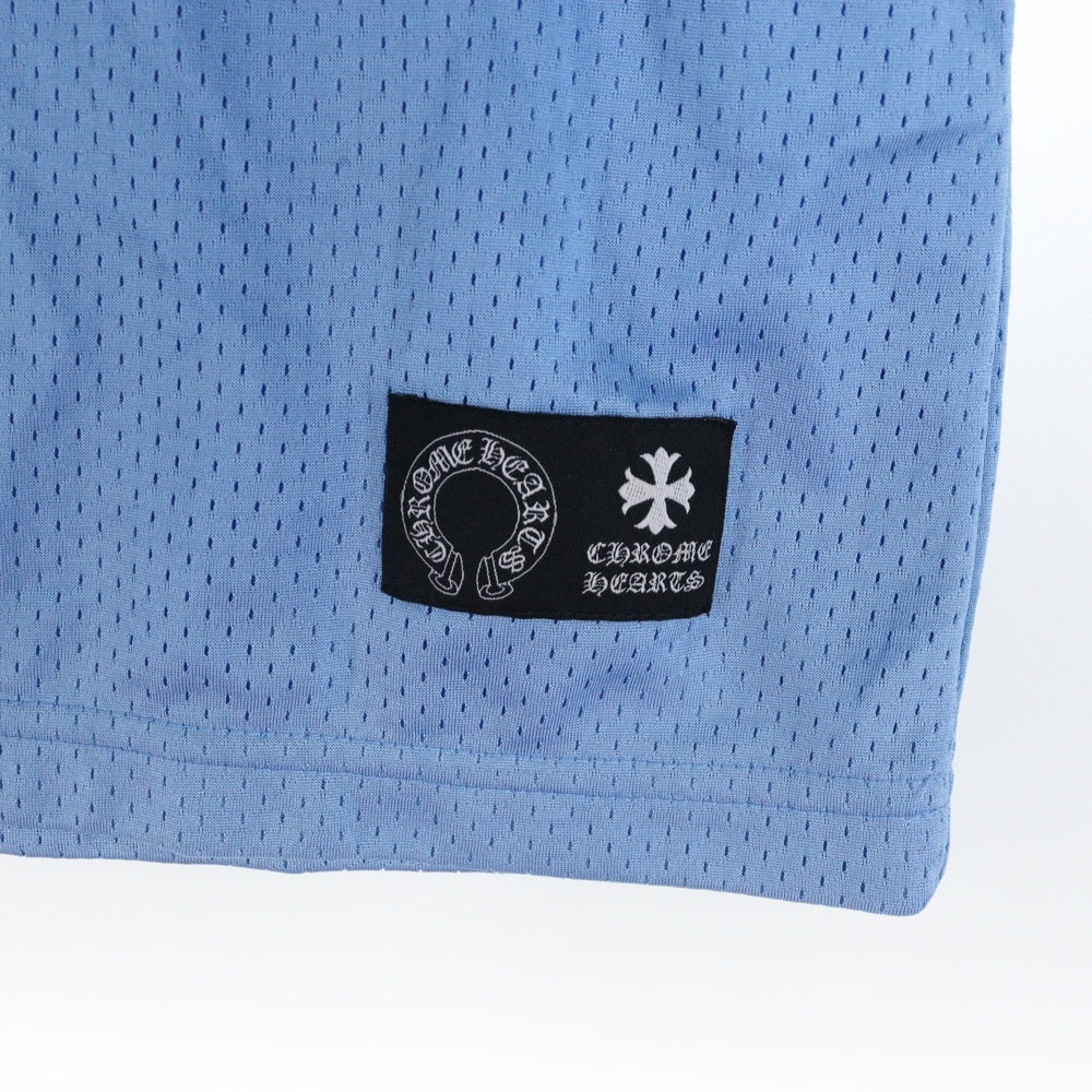 CHROME HEARTS(クロムハーツ) MESH WARM UP JERSEY TEE CHプリントメッシュ半袖Tシャツ ブルー