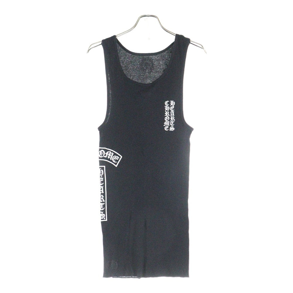 【T】クロムハーツサイドロゴタンクトップブラック Lサイズ CHROME HEARTS(クロムハーツ) Side Logo Tank Top サイドロゴ