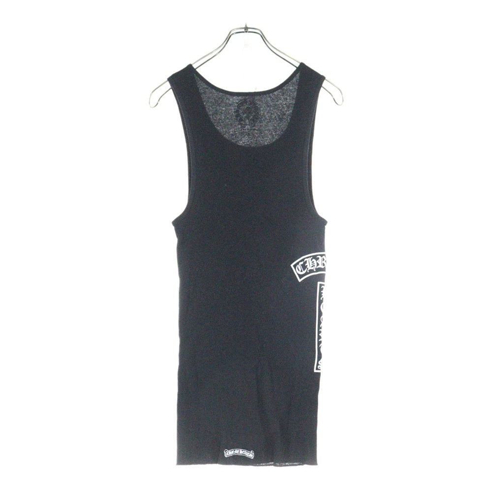 CHROME HEARTS(クロムハーツ) Side Logo Tank Top サイドロゴタンクトップ ヴァーティカルロゴ プリント ブラック