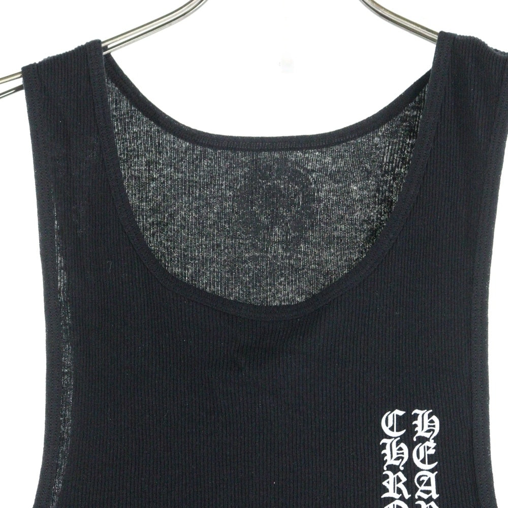 CHROME HEARTS(クロムハーツ) Side Logo Tank Top サイドロゴタンクトップ ヴァーティカルロゴ プリント ブラック