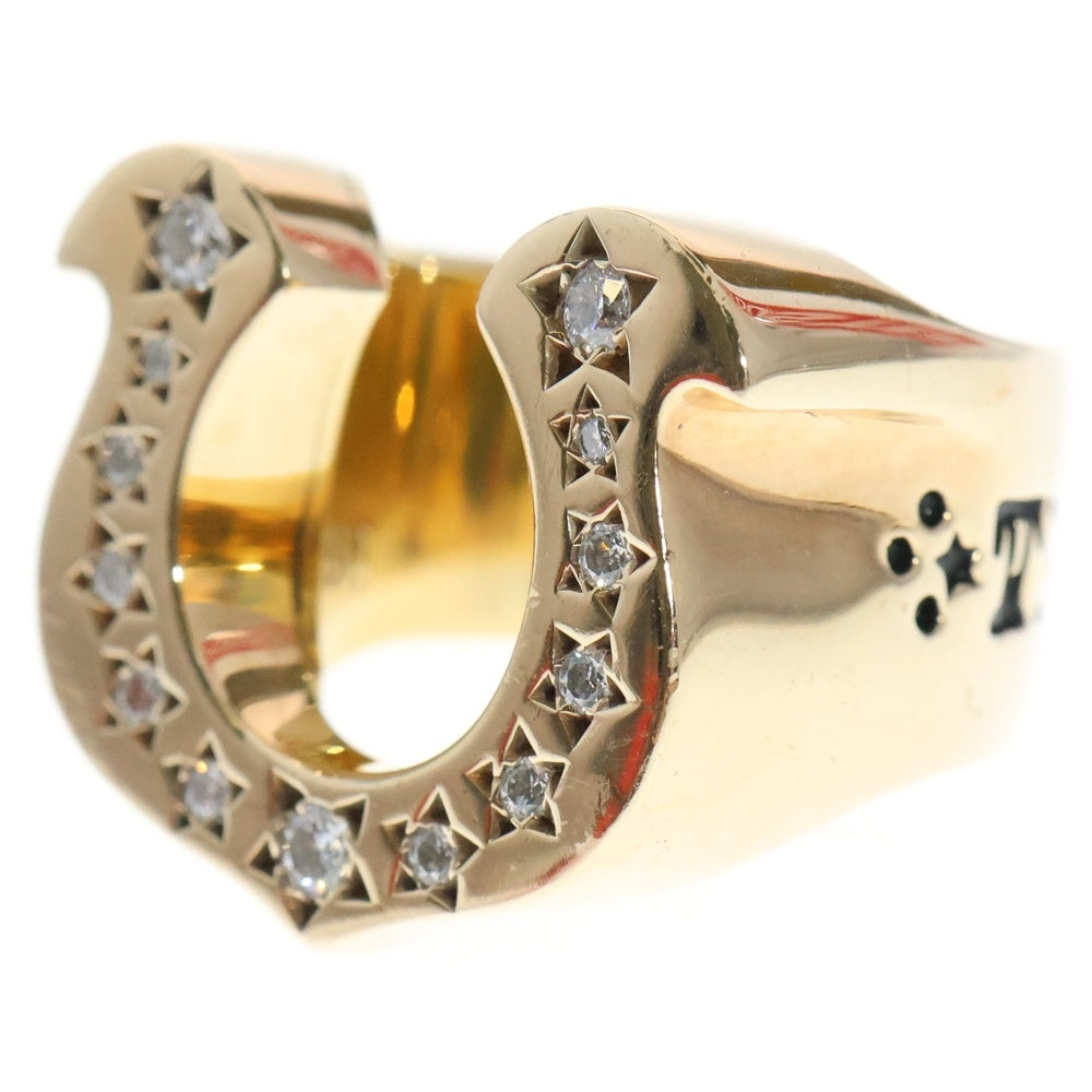TENDERLOIN(テンダーロイン) T-H.SRING GOLD/STONE 8K ダイヤ ホースシューリング 指輪 ゴールド 7.5号