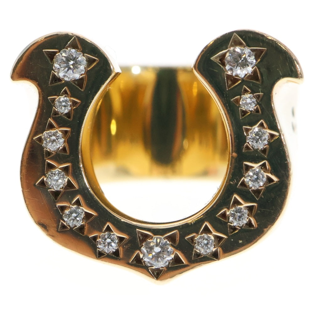 TENDERLOIN(テンダーロイン) T-H.SRING GOLD/STONE 8K ダイヤ ホースシューリング 指輪 ゴールド 7.5号
