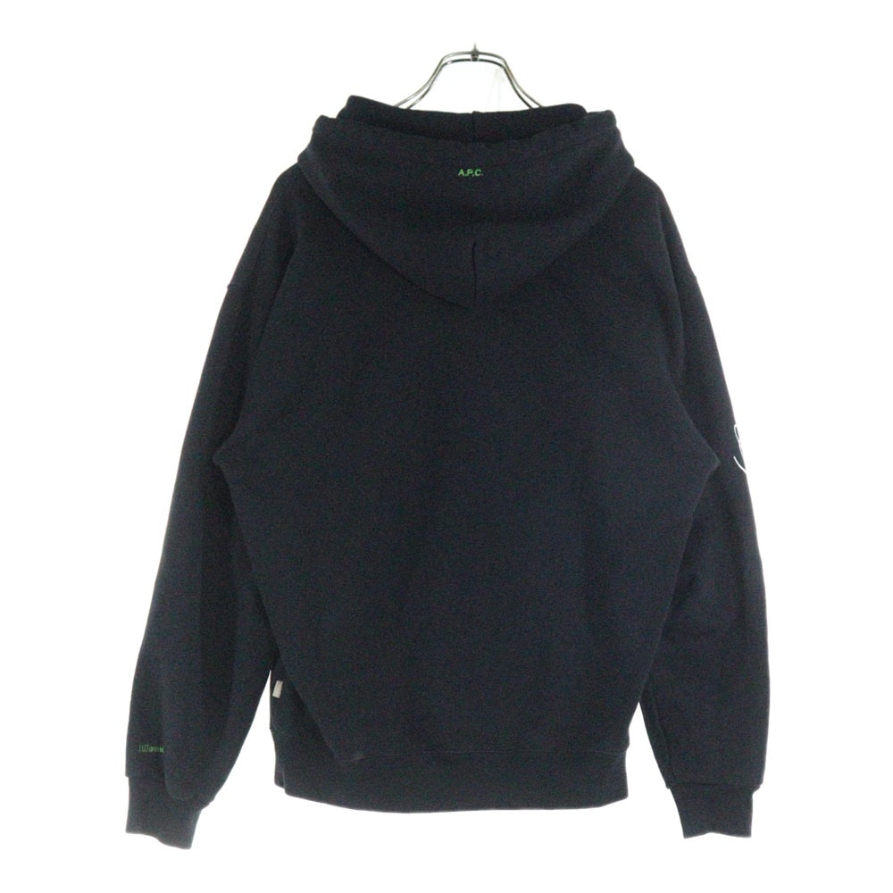 A.P.C(アーペーセー) ×JJJound SWEAT HOODY プリント プルオーバーパーカー ブラック 24245-1-90171