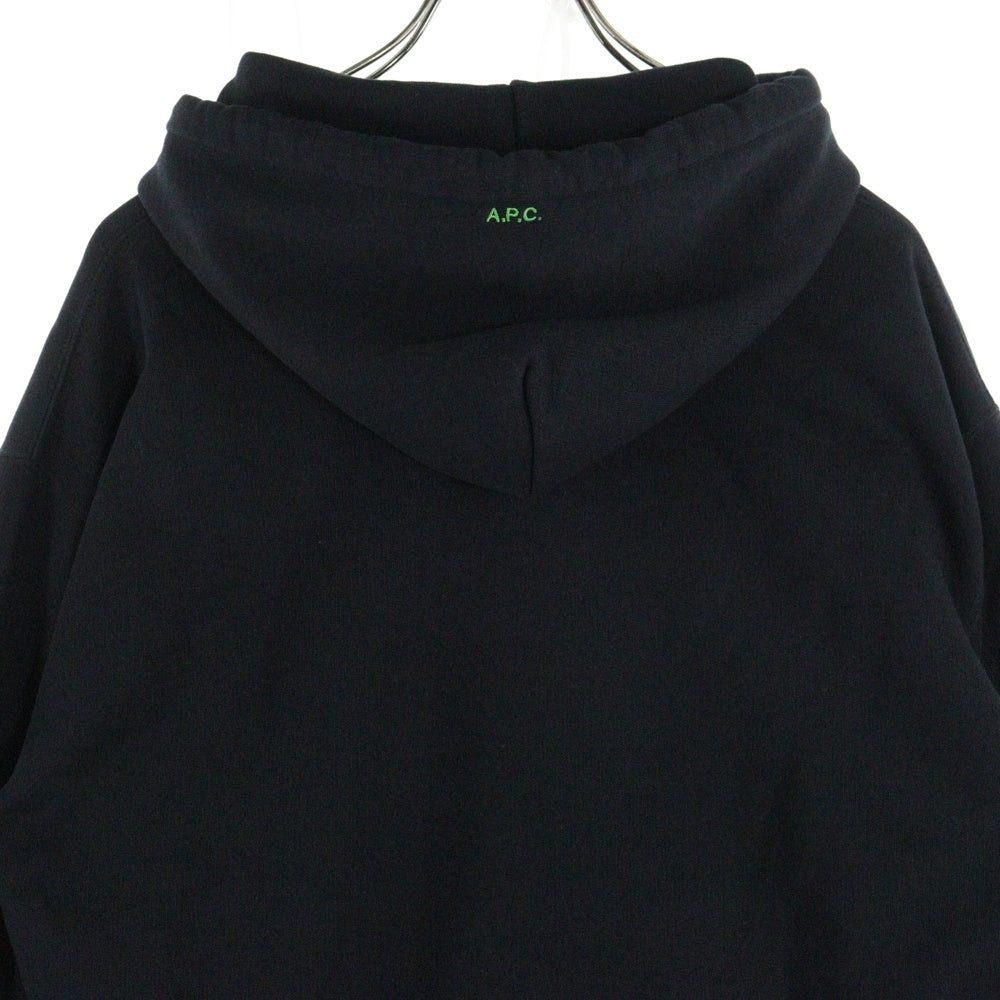 A.P.C(アーペーセー) ×JJJound SWEAT HOODY プリント プルオーバーパーカー ブラック 24245-1-90171