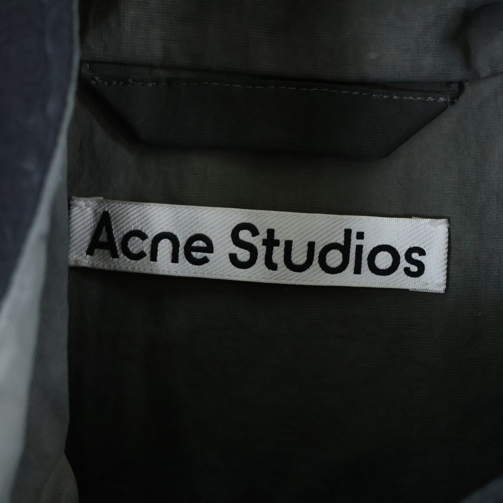 Acne Studios(アクネ ストゥディオズ) Embroidered nylon jacket エンブロイダリー 刺繍ナイロンジャケット ブラック OUTW000968