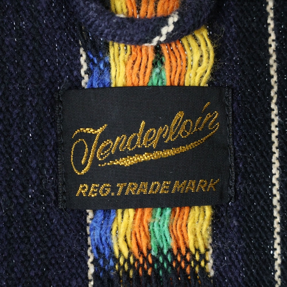 TENDERLOIN(テンダーロイン) 14SS T-GTM JKT ネイティブパターン 長袖コットンシャツジャケット ネイビー