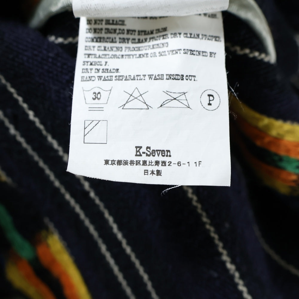 TENDERLOIN(テンダーロイン) 14SS T-GTM JKT ネイティブパターン 長袖コットンシャツジャケット ネイビー