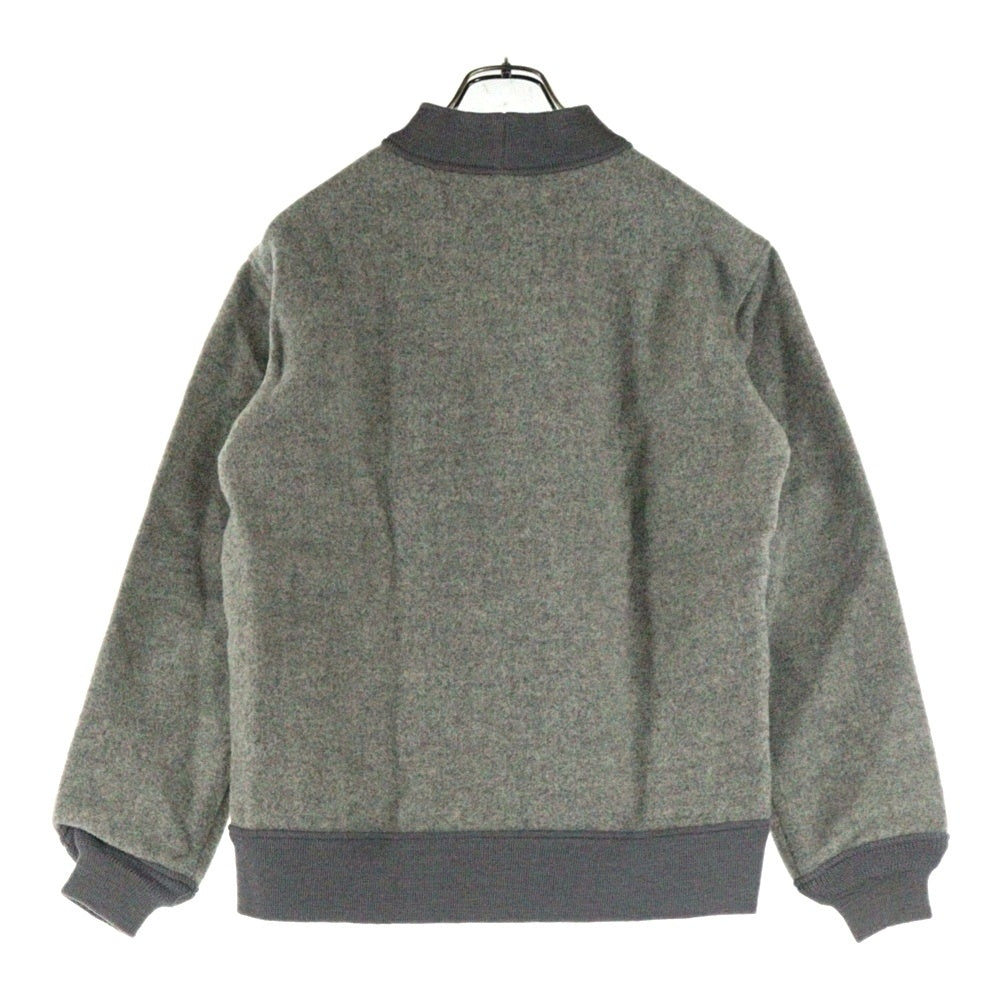 TENDERLOIN(テンダーロイン) GOKEY WOOL SWEAT SHIRT レザーパッチ クルーネックセーター グレー