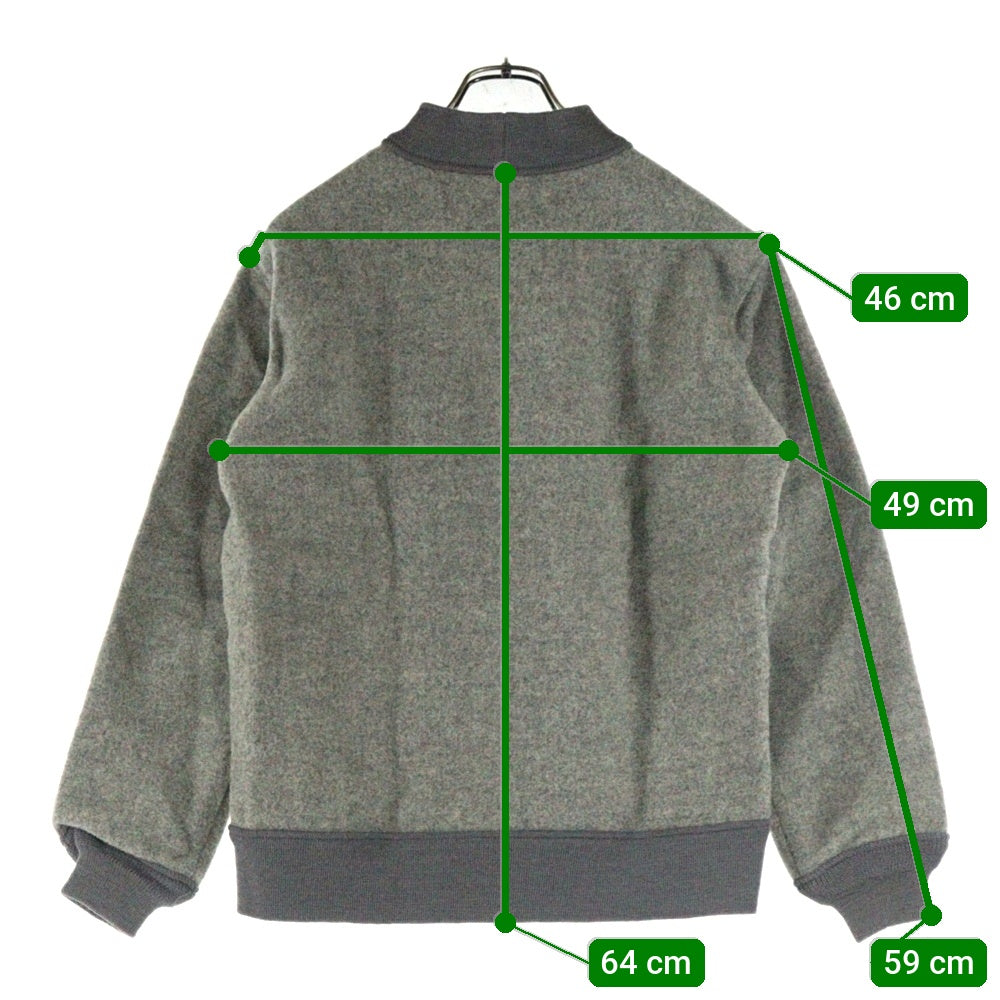 TENDERLOIN(テンダーロイン) GOKEY WOOL SWEAT SHIRT レザーパッチ クルーネックセーター グレー