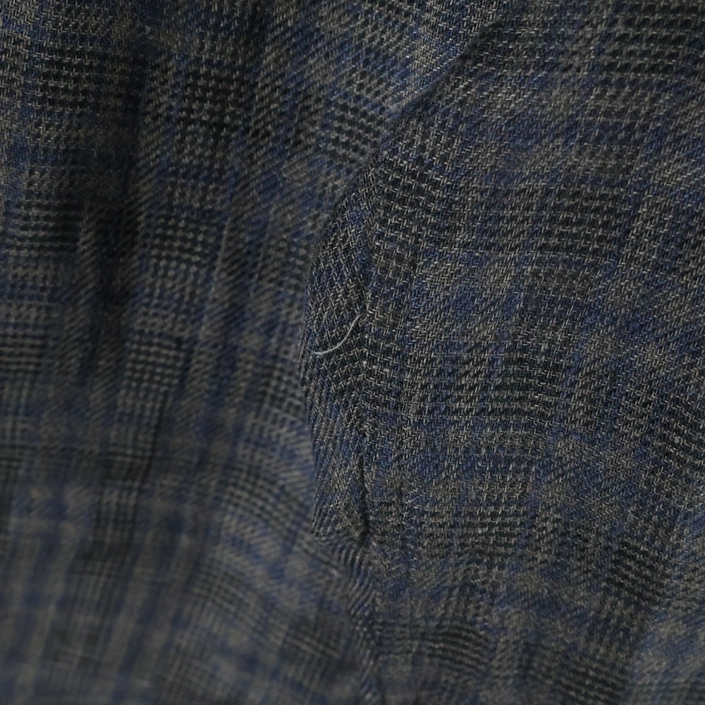Y's for men(ワイズフォーメン) LINEN TWILL PLAID PANTS リネン ツイルチェックパンツ カーキ MS-P26-316