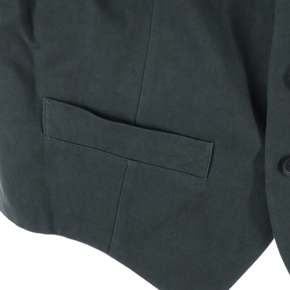 Yohji Yamamoto POUR HOMME(ヨウジヤマモト プールオム) 24SS レイヤード ストライプ ベストジャケット カーキ HS-V06-801