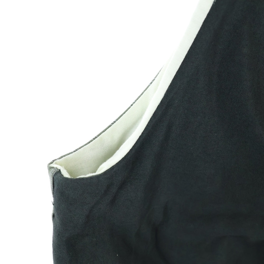Yohji Yamamoto POUR HOMME(ヨウジヤマモト プールオム) 24SS レイヤード ストライプ ベストジャケット カーキ HS-V06-801