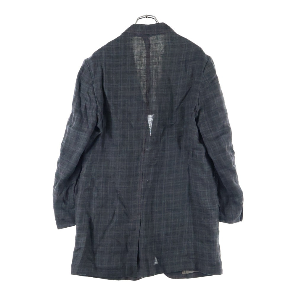 Y's for men(ワイズフォーメン) LINEN TWILL PLAID 4-POCKET JACKET リネン ツイルチェックジャケット