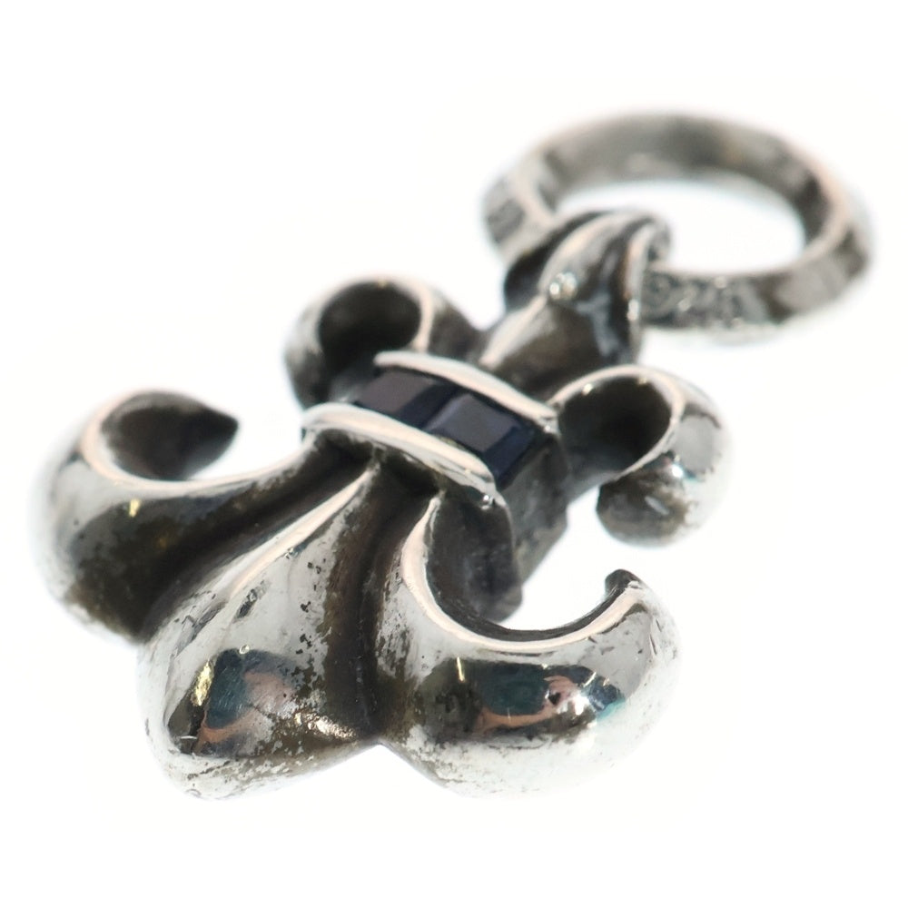 CHROME HEARTS(クロムハーツ) BS FLUER CHARM BSフレアチャーム アフターサファイア シルバー ネックレストップ