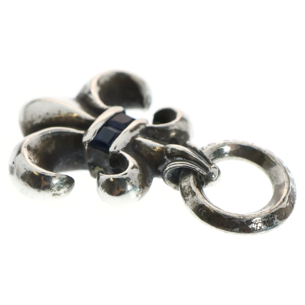 CHROME HEARTS(クロムハーツ) BS FLUER CHARM BSフレアチャーム アフターサファイア シルバー ネックレストップ