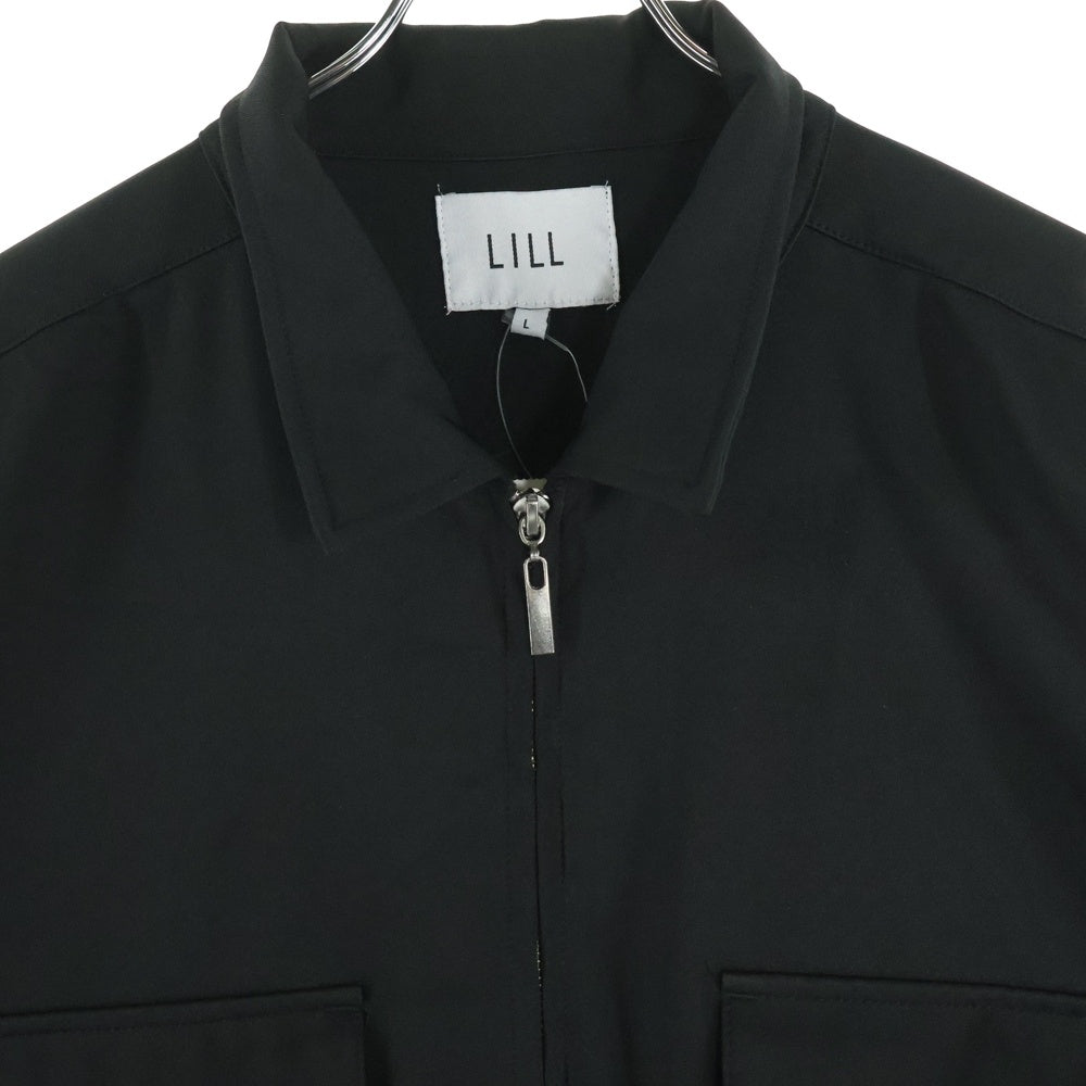 LILL(リル) LILL ビッグポケットジップシャツ ブルー lin200784