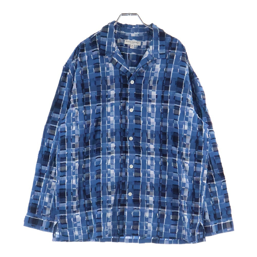 BANANA REPUBLIC(バナナリパブリック) 長袖チェックシャツ ネイビー