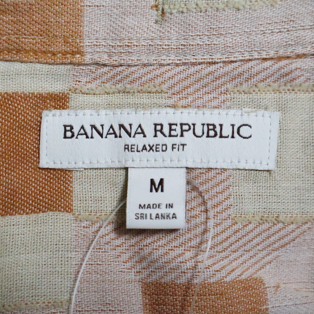 BANANA REPUBLIC(バナナリパブリック) 長袖チェックシャツ ピンク/オレンジ