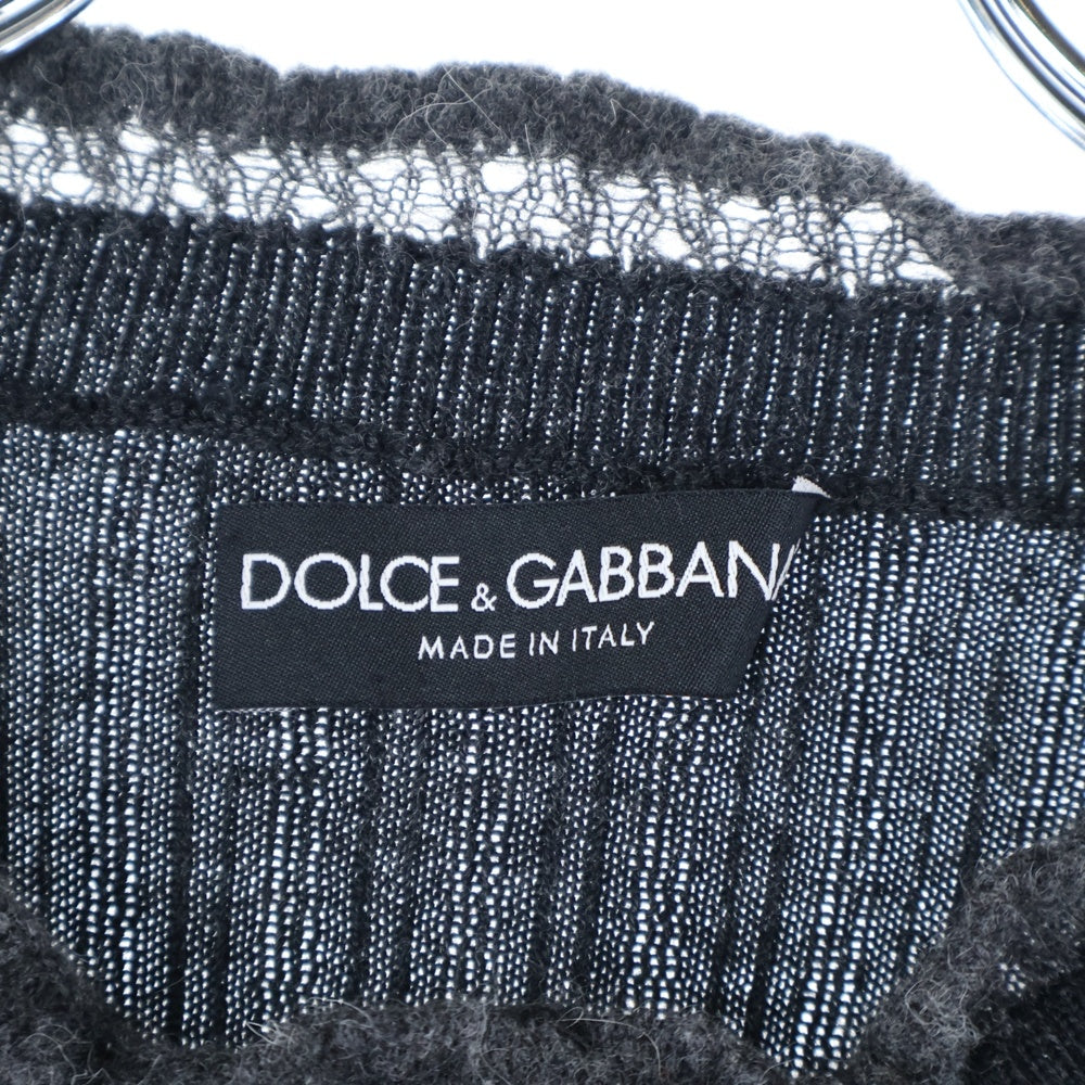 DOLCE & GABBANA(ドルチェアンドガッバーナ) DGロゴボタン ニットカーディガン レディース F2C54K グレー