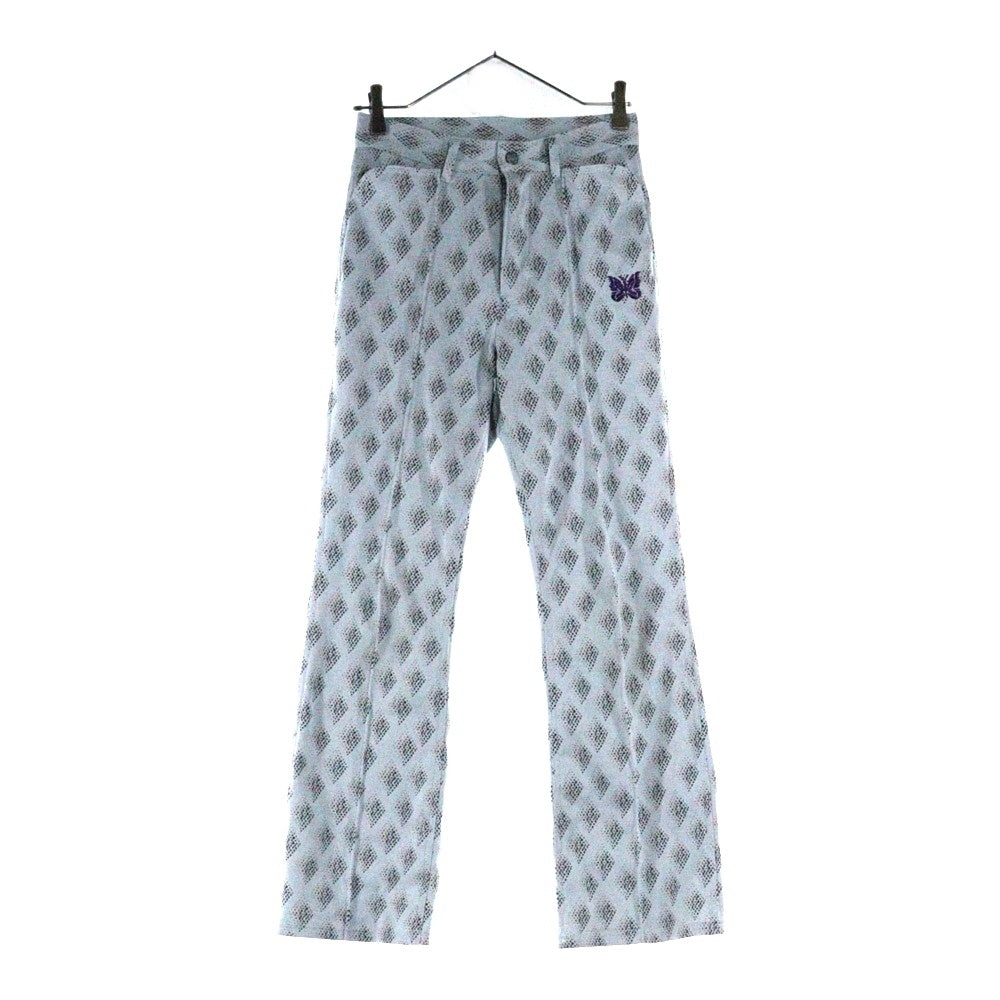Needles(ニードルス) パピヨン刺繍 総柄 ストレートパンツ QV318 グレー 
