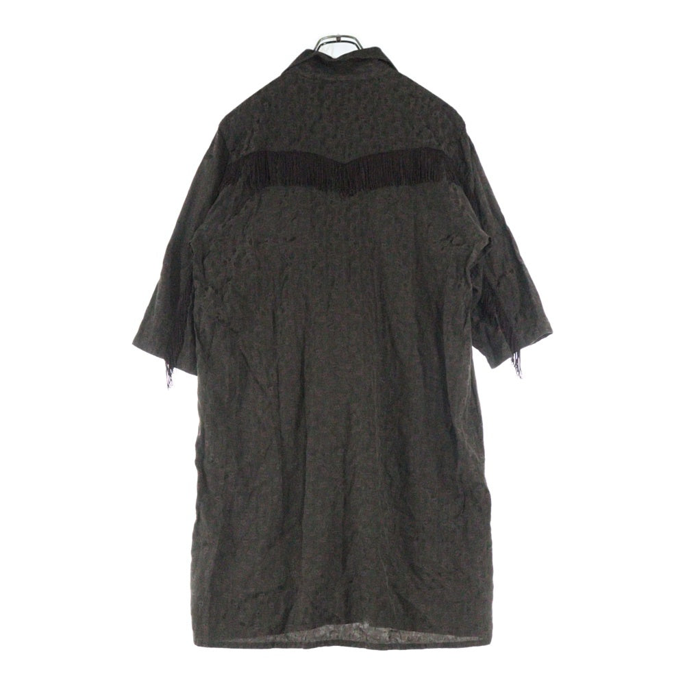 Needles(ニードルス) Fringe Open Collar Shirt Dress フリンジオープンカラー シャツワンピース QV268 ブラウン