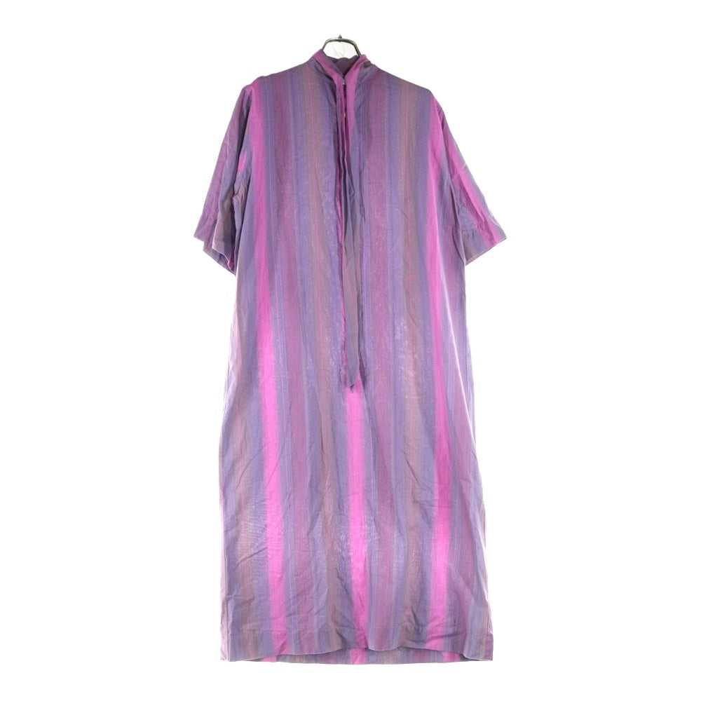 Needles(ニードルス) Ascot Collar Drees ストライプ マルチカラー シャツワンピース QV283 マルチ