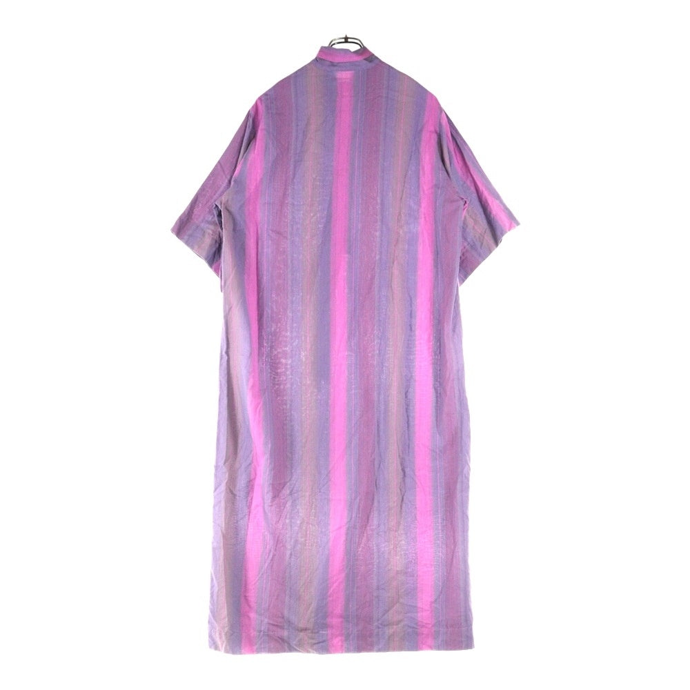 Needles(ニードルス) Ascot Collar Drees ストライプ マルチカラー シャツワンピース QV283 マルチ