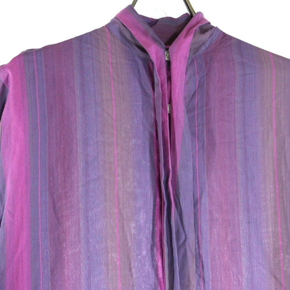 Needles(ニードルス) Ascot Collar Drees ストライプ マルチカラー シャツワンピース QV283 マルチ