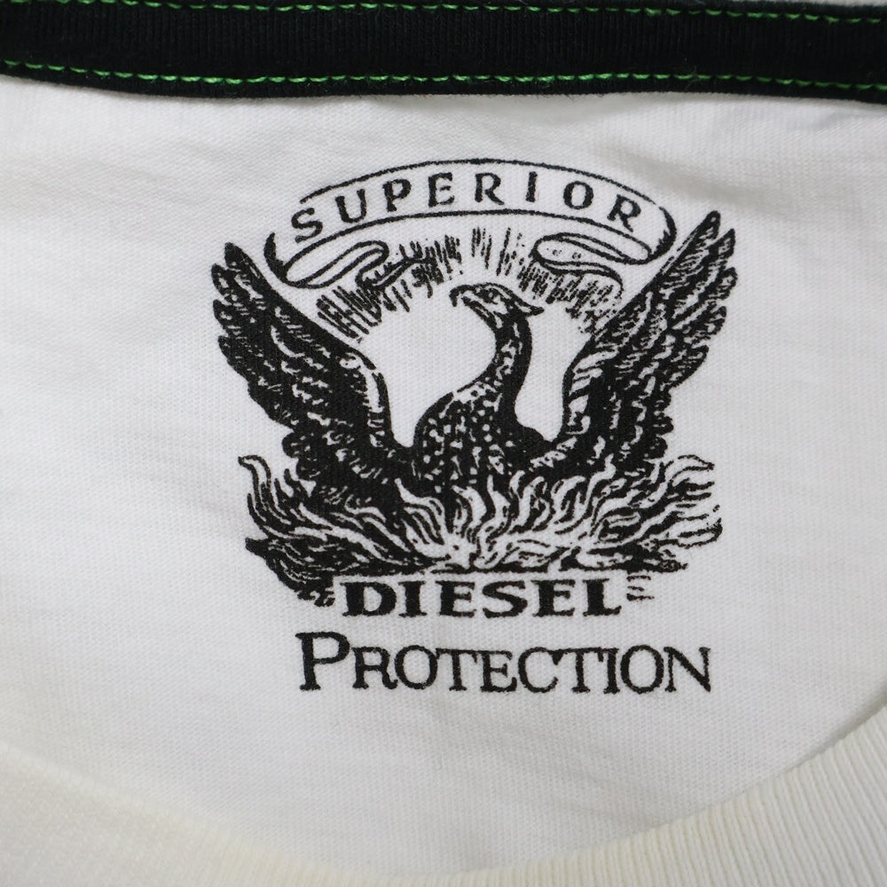 DIESEL(ディーゼル) ブレイブマンプリント クルーネック半袖カットソー ホワイト