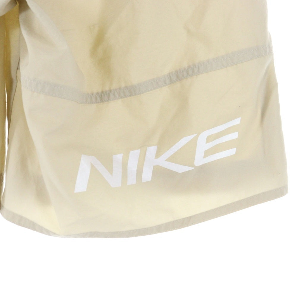 NIKE(ナイキ) ロゴ刺繍 ナイロンハーフパンツ ベージュ