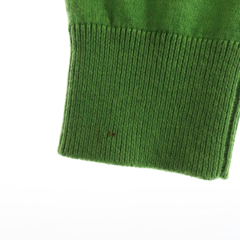 GAS(ガス) Vネック 長袖ニット グリーン