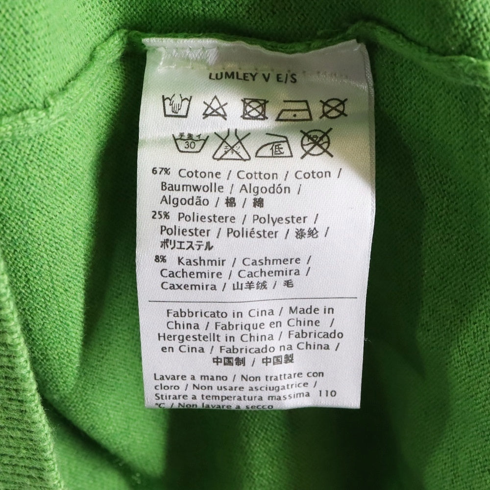 GAS(ガス) Vネック 長袖ニット グリーン