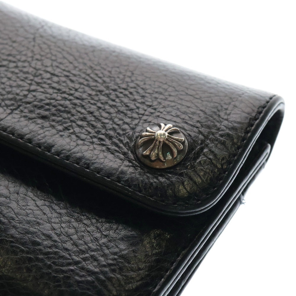CHROME HEARTS(クロムハーツ) WAVE MINI ウェーブミニ レザーウォレット 財布 ブラック BCA373