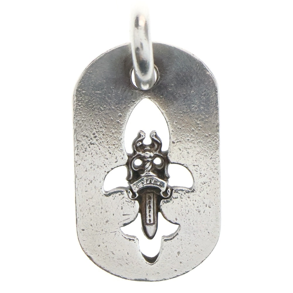 CHROME HEARTS(クロムハーツ) D TAG SML FLE DAG フレアダガードッグタグ スモールドッグタグ ネックレストップ シルバー