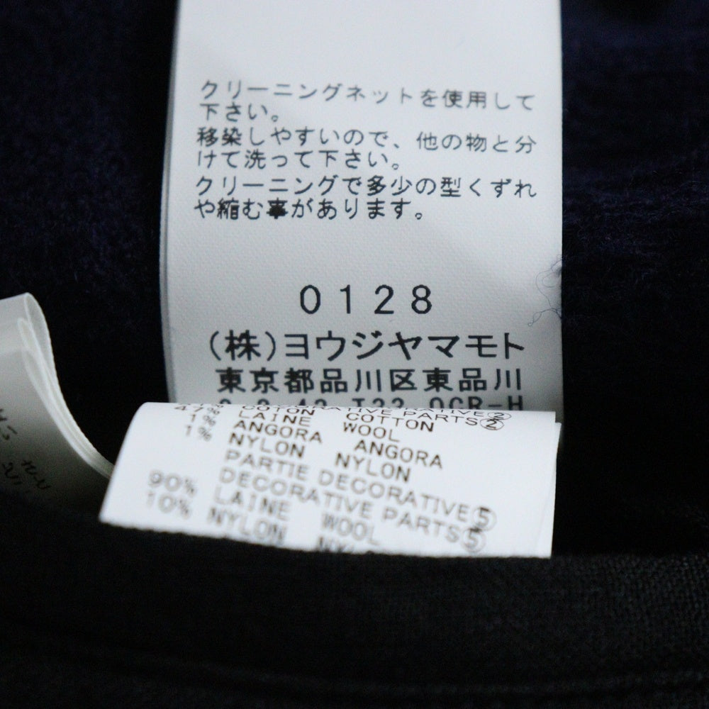 Yohji Yamamoto POUR HOMME(ヨウジヤマモト プールオム) 23SS リネンツイードパッチワークテーラードジャケット ブラック HZ-J76-334