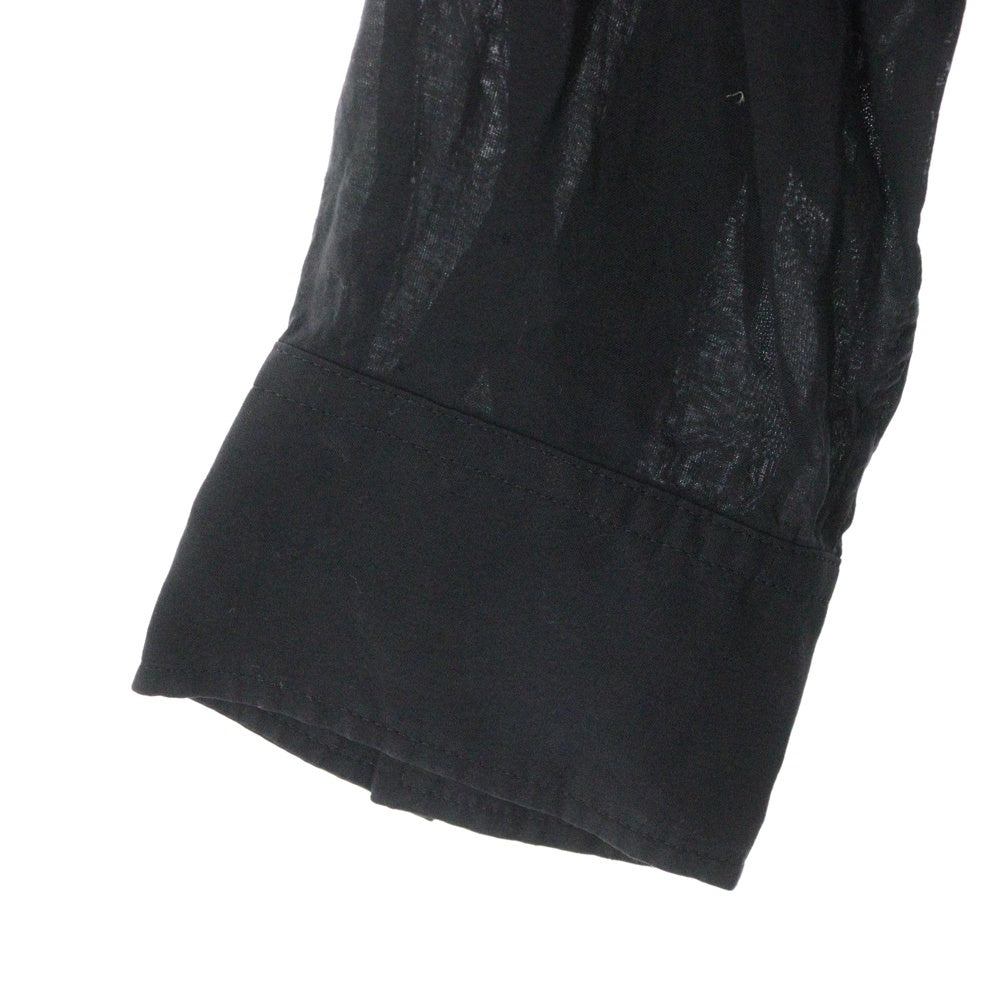 Yohji Yamamoto POUR HOMME(ヨウジヤマモト プールオム) Cellulose Lawn M-Shirt Coat 長袖ロングシャツ ブラック HZ-B32-212