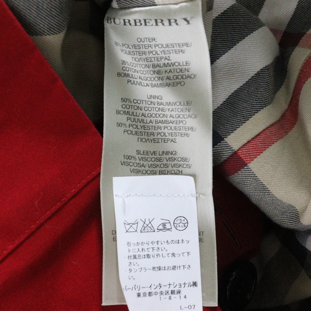 BURBERRY LONDON(バーバリーロンドン) ノバチェック トレンチコート レッド