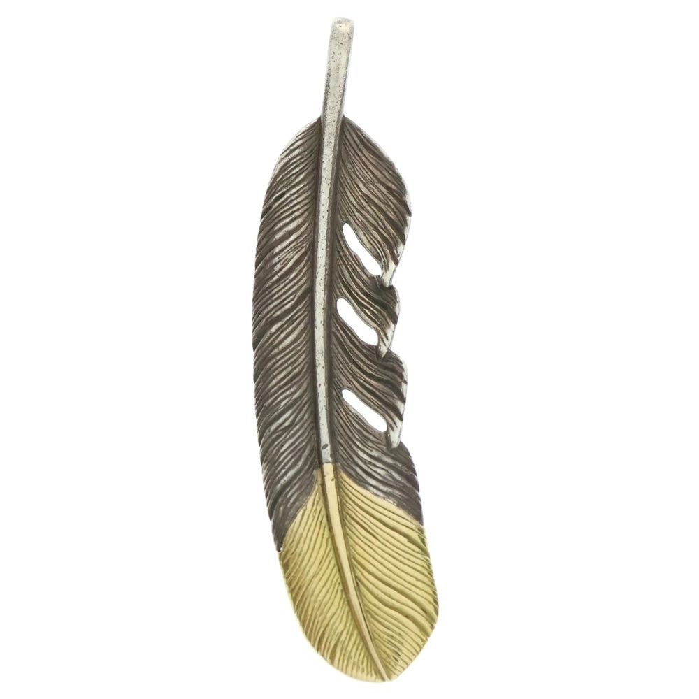 TADY & KING(タディアンドキング) SVフェザー右向き 剣先K18 L ネックレストップ シルバー/ゴールド