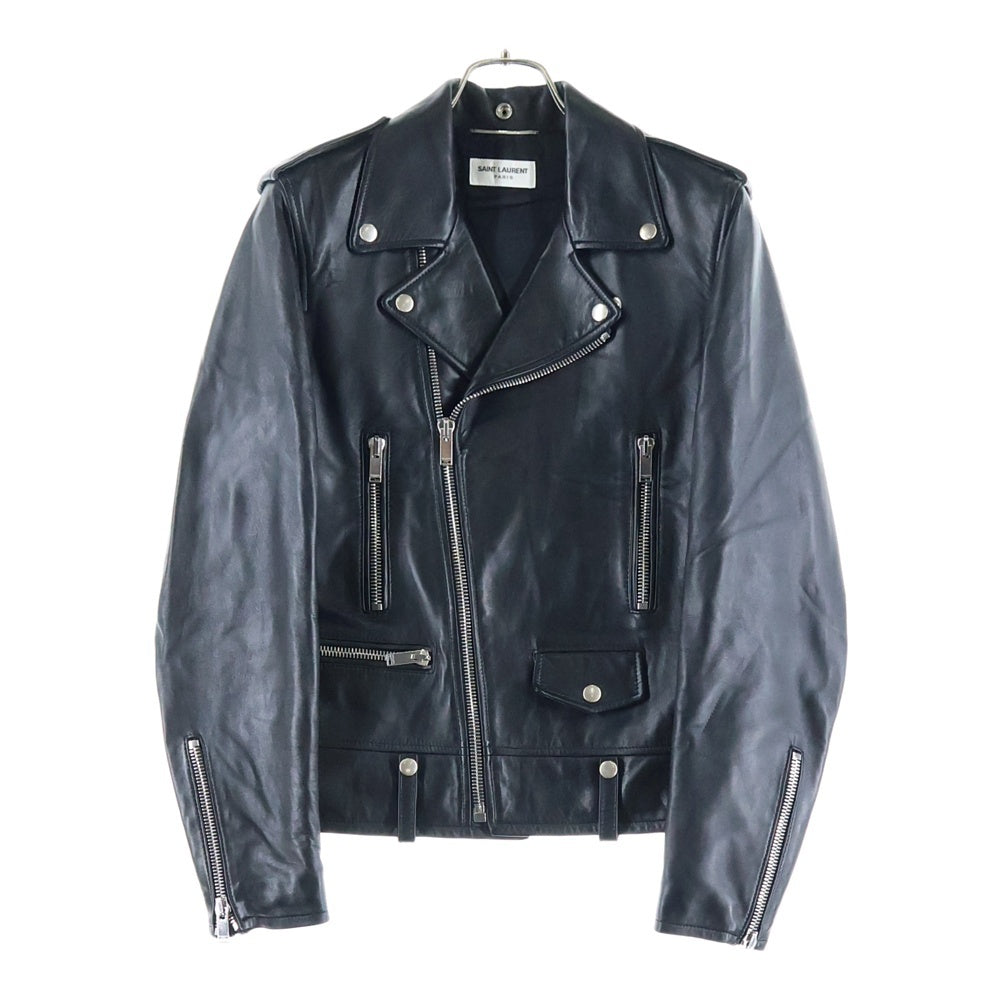 SAINT LAURENT PARIS(サンローランパリ) L01 クラシックモーターサイクルライダースレザージャケット ブラック 484284 Y5YA2