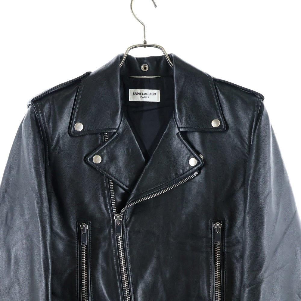 SAINT LAURENT PARIS(サンローランパリ) L01 クラシックモーターサイクルライダースレザージャケット ブラック 484284 Y5YA2