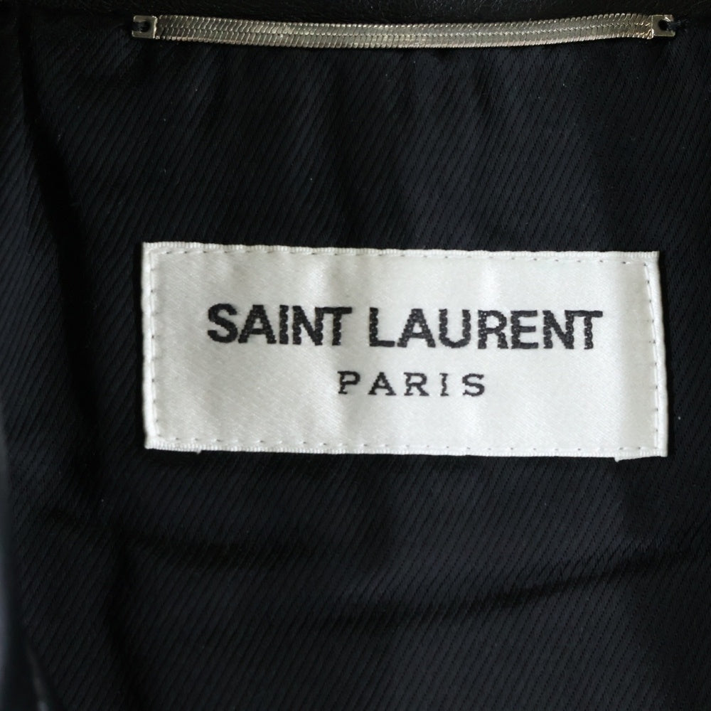 SAINT LAURENT PARIS(サンローランパリ) L01 クラシックモーターサイクルライダースレザージャケット ブラック 484284 Y5YA2