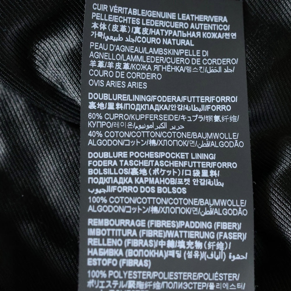 SAINT LAURENT PARIS(サンローランパリ) L01 クラシックモーターサイクルライダースレザージャケット ブラック 484284 Y5YA2