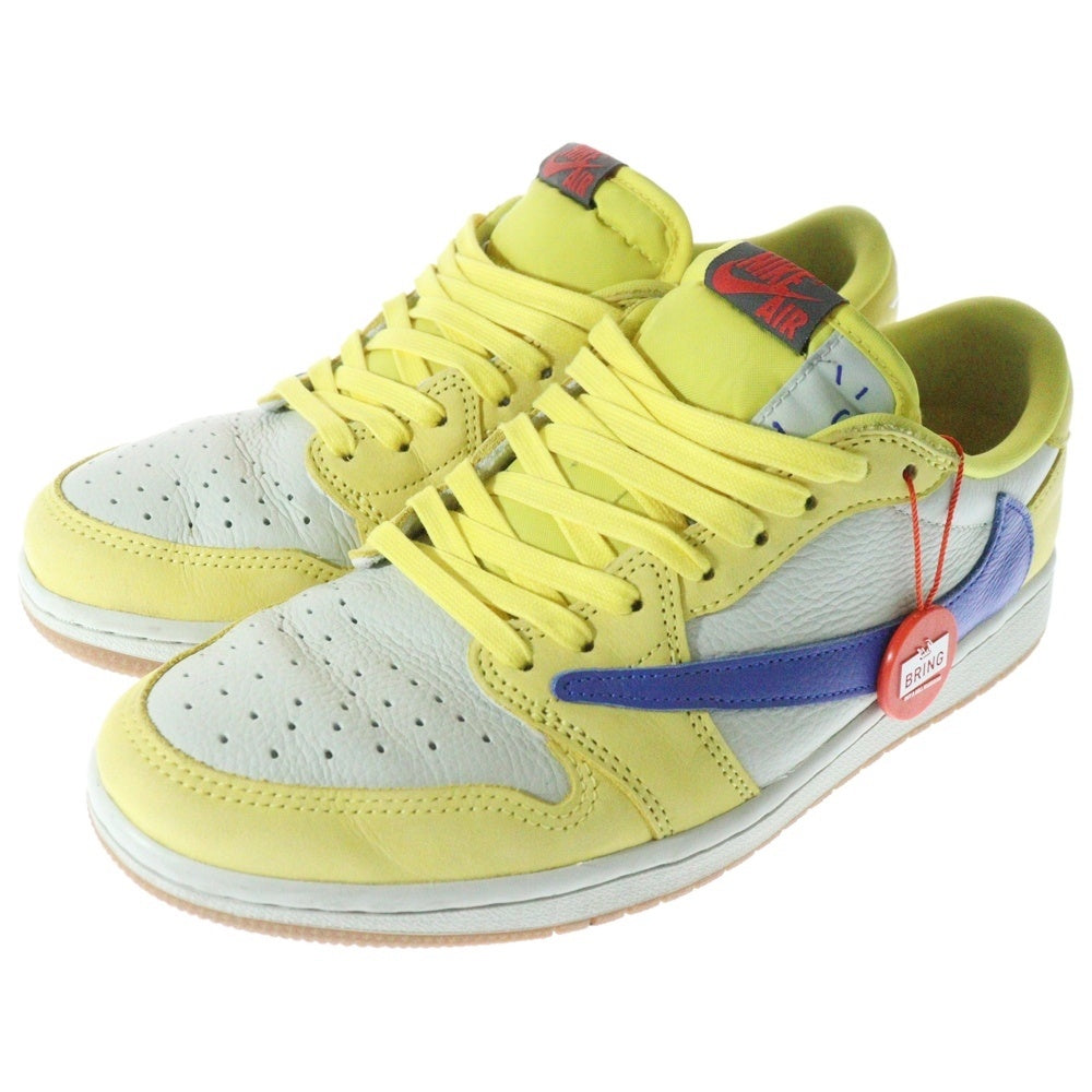 NIKE(ナイキ) ×Travis Scott WMNS Air Jordan 1 Retro Low OG Canary トラヴィススコット ウィメンズ エアジョーダン1 レトロ OG カナリー ローカットスニーカー DZ4137-700
