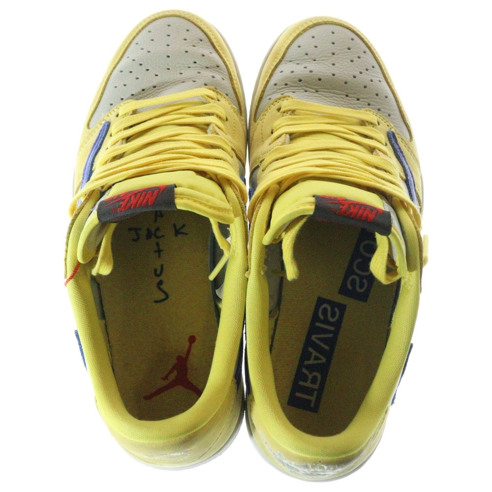 NIKE(ナイキ) ×Travis Scott WMNS Air Jordan 1 Retro Low OG Canary トラヴィススコット ウィメンズ エアジョーダン1 レトロ OG カナリー ローカットスニーカー DZ4137-700