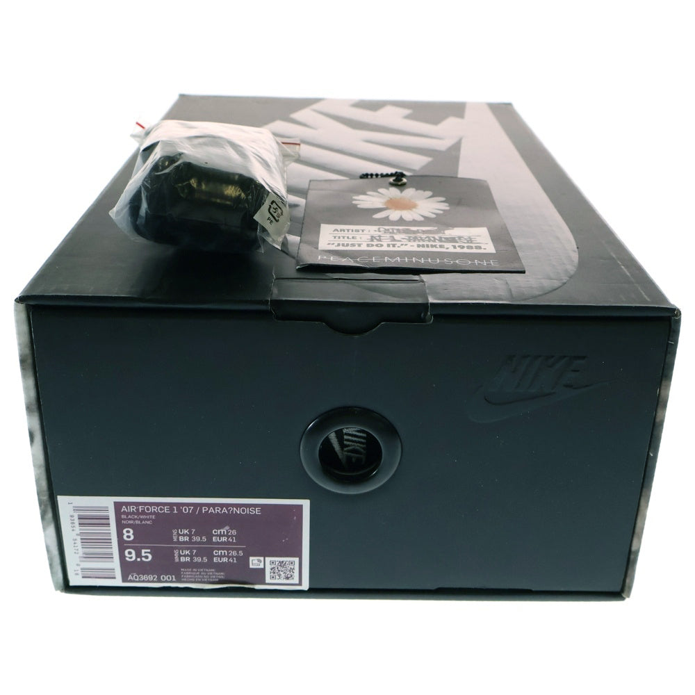 NIKE(ナイキ) ×PEACEMINUSONE Air Force 1 Low Para Noise ピースマイナスワン エアフォース1 パラノイズ ローカットスニーカー ブラック US8/26cm AQ3692-001
